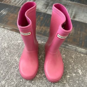 Pink Hunter Boots Size 10